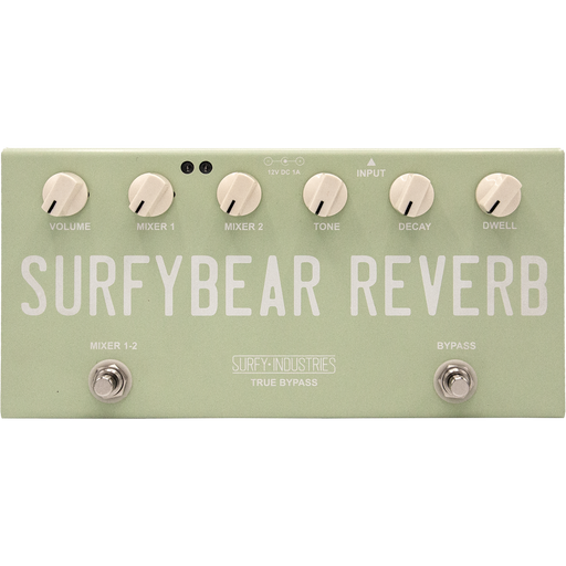 Surfy Industries Limited Edition SurfyBear Compact Tank Surf Green Reverb Guitar Effect Pedal