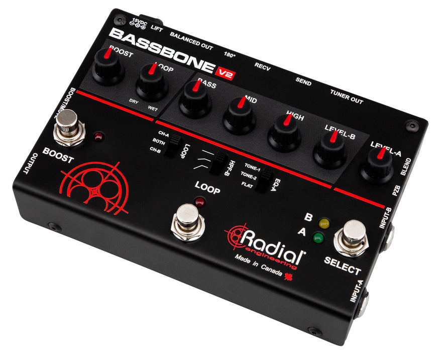 Radial Engineering Tonebone Bassbone V2 Channel Bass Preamp & DI Bass Effect Pedal