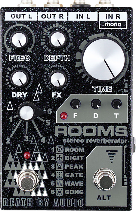 Death By Audio Rooms Stereo Reverb Guitar Effect Pedal
