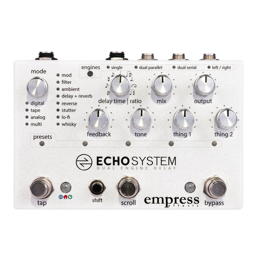Empress Effects Echosystem Dual Engine Delay Guitar Effect Pedal