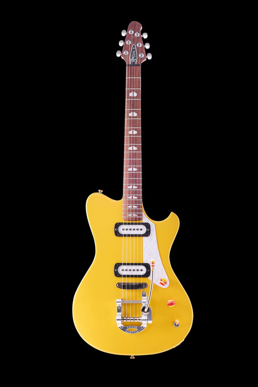 Powers Electric A-Type Saffron Yellow Metallic With Softshell Case