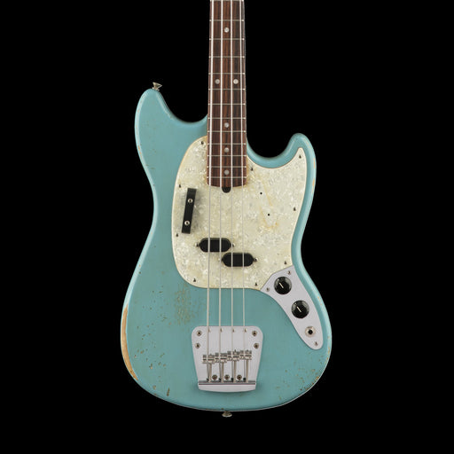 Fender JMJ Road Worn Justin Meldal-Johnsen Mustang Bass Daphne Blue with Gig Bag