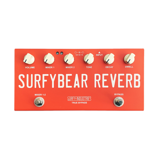 Surfy Industries Limited Edition SurfyBear Compact Tank Fiesta Red Reverb Guitar Effect Pedal