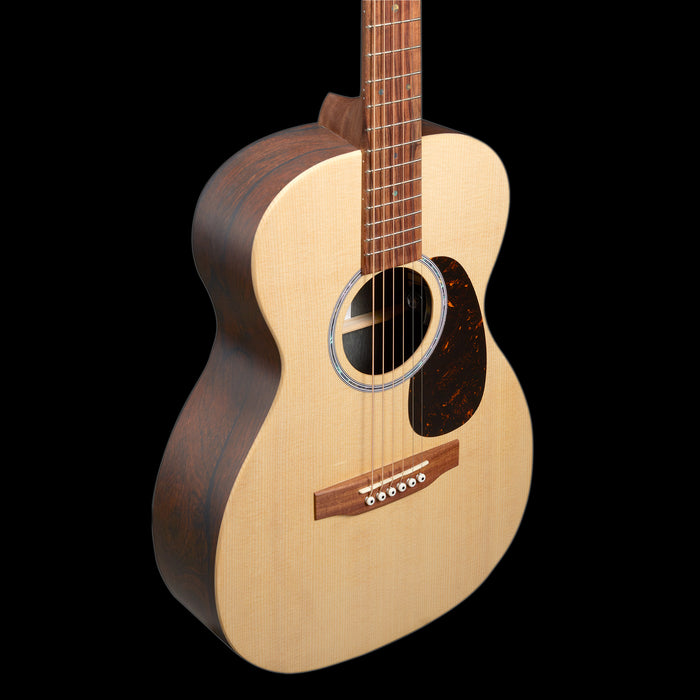 Martin 0-X2E Cocobolo Acoustic-Electric Guitar Front Angle Down