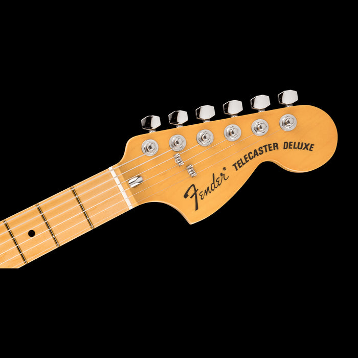 Fender American Vintage II 1975 Telecaster Deluxe Vintage Blonde Headstock Front 
