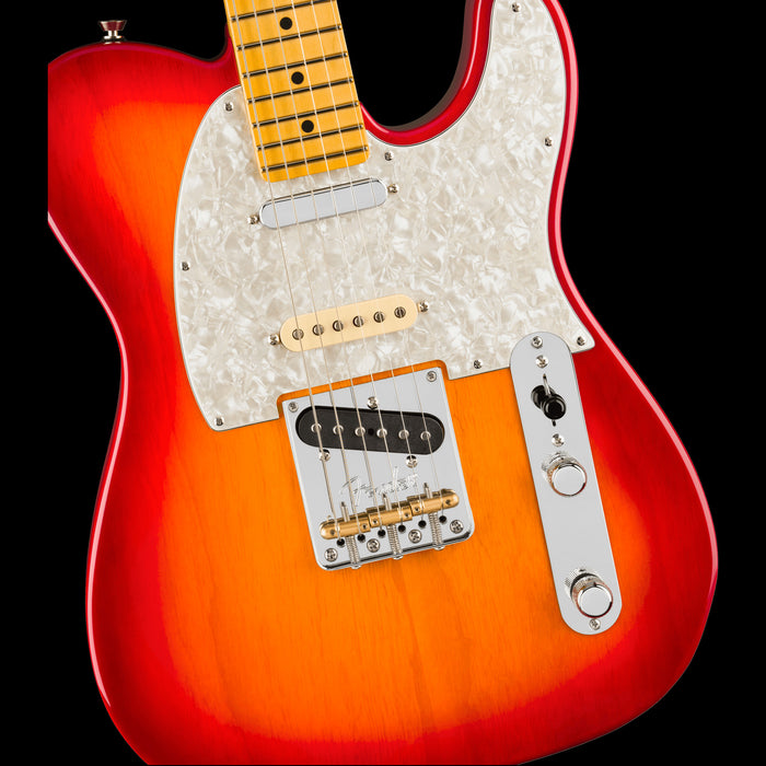Fender American Professional Hot Shot Telecaster Maple Aged Cherry Burst Front Body Detail 