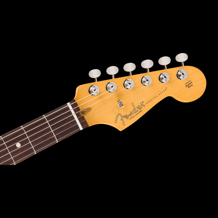Fender American Professional Classic Stratocaster HSS Rosewood Fingerboard Faded Sherwood Green Metallic Headstock Front