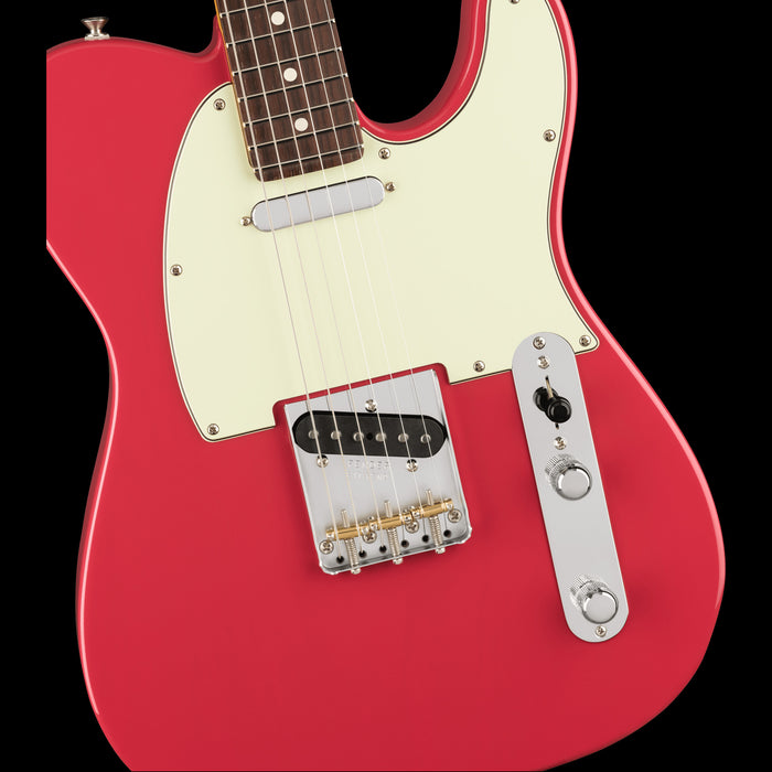 Fender American Professional Classic Telecaster Rosewood Fingerboard Faded Dakota Red Front Body Detail