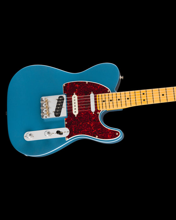 Fender American Professional Classic Hotshot Telecaster Maple Fingerboard Faded Lake Placid Blue Closeup Body Right