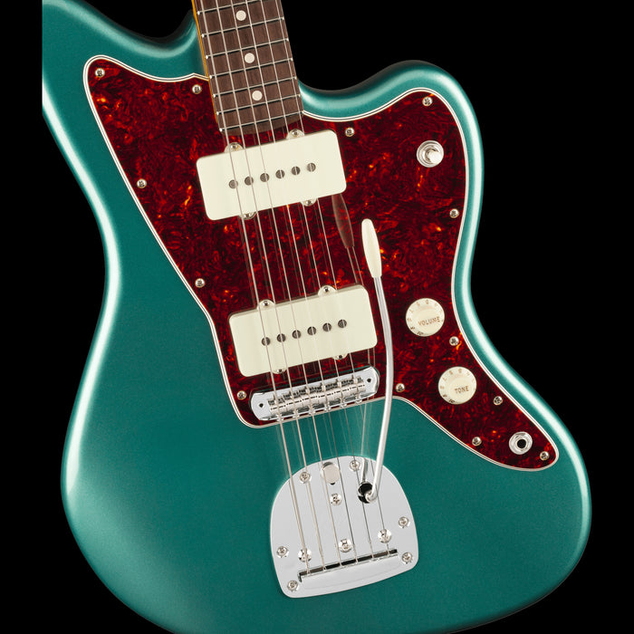 Fender American Professional Classic Jazzmaster Rosewood Fingerboard Faded Sherwood Green Metallic Front Body Right 