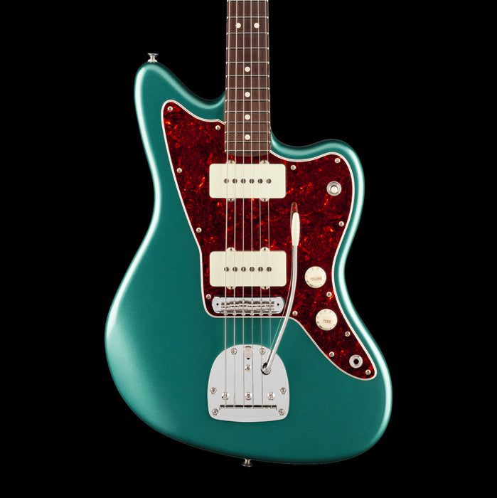 Fender American Professional Classic Jazzmaster Rosewood Fingerboard Faded Sherwood Green Metallic Front Crop