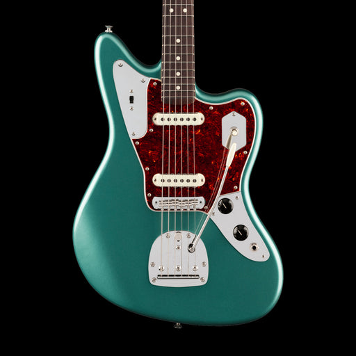 Fender American Professional Classic Jaguar Rosewood Fingerboard Faded Sherwood Green Metallic Front Crop