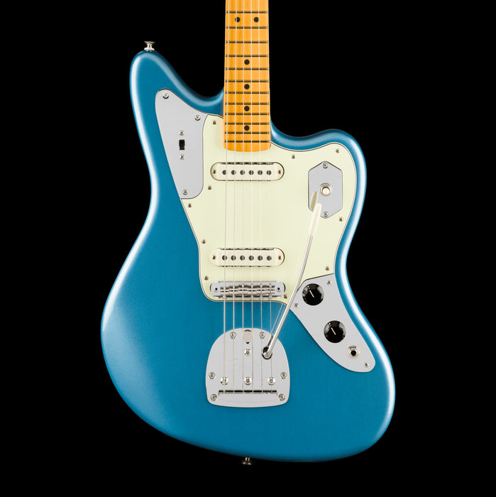 Fender American Professional Classic Jaguar Maple Fingerboard Faded Lake Placid Blue Front Crop