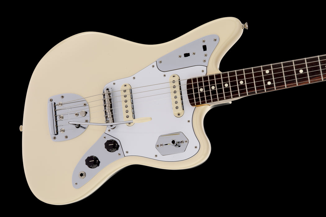 Fender Artist Series Johnny Marr Jaguar Olympic White Rosewood Fingerboard With Case Side Right