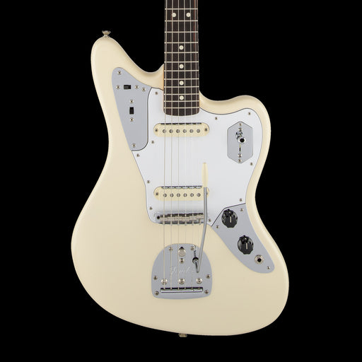 Fender Artist Series Johnny Marr Jaguar Olympic White Rosewood Fingerboard With Case CROP CENTER