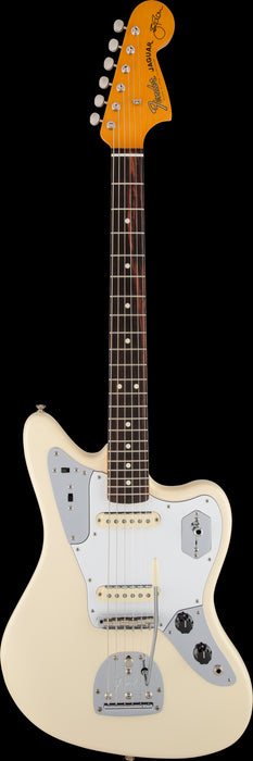 Fender Artist Series Johnny Marr Jaguar Olympic White Rosewood Fingerboard With Case Front