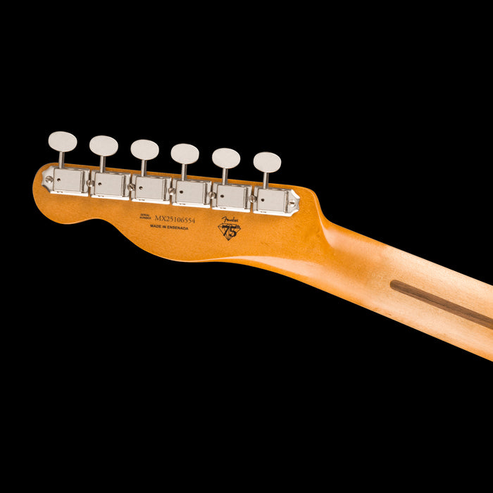 Fender 75th Anniversary Vintera Road Worn 1951 Telecaster Butterscotch Blonde Headstock Back