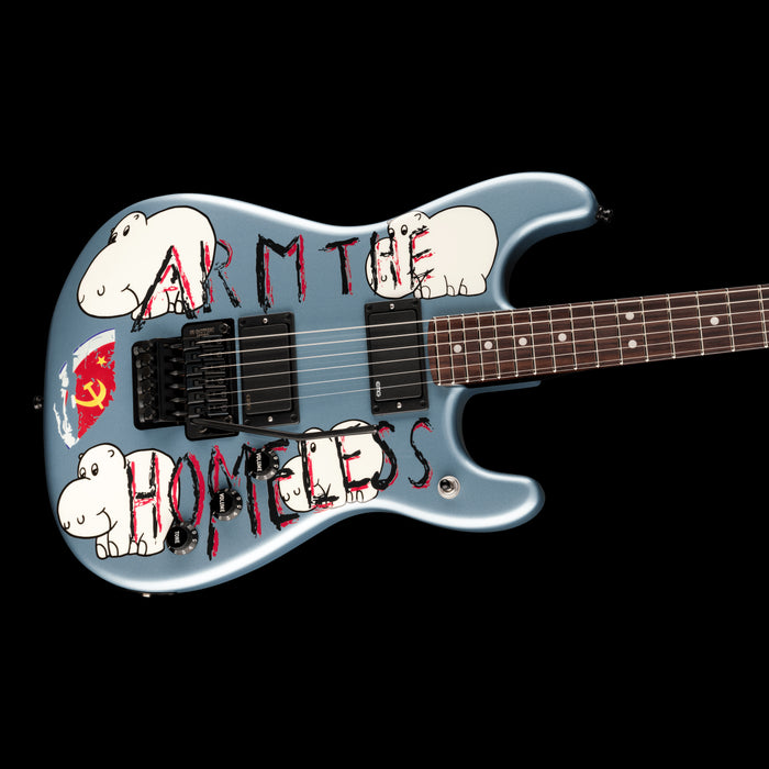 Fender Tom Morello "Arm The Homeless" Blue Ice Metallic  Contour Body Right