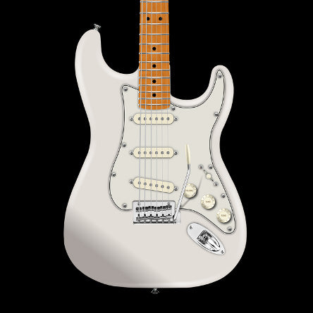 Fender Limited Edition Player II Stratocaster Roasted Maple Fingerboard Olympic White Front Crop