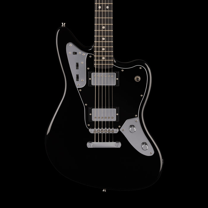 Fender Limited Edition Player Fusion Jaguar Baritone Black Front Crop 