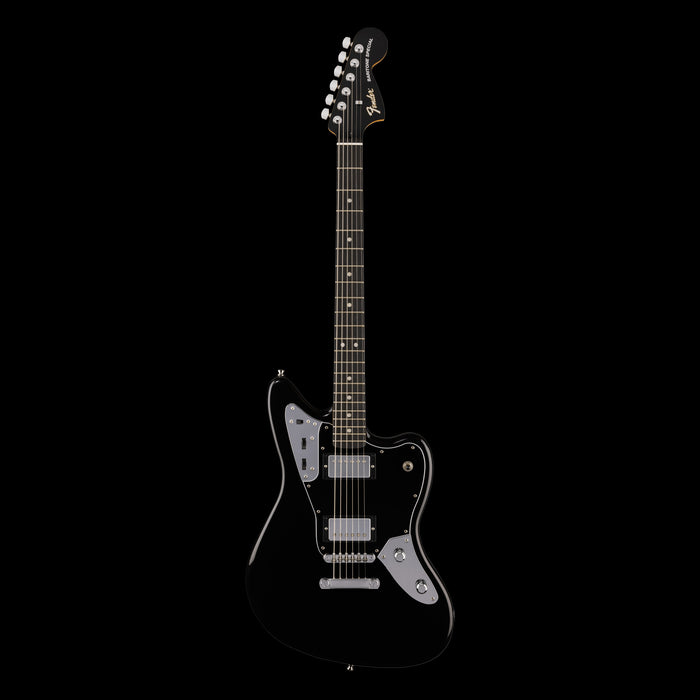 Fender Limited Edition Player Fusion Jaguar Baritone Black Front 