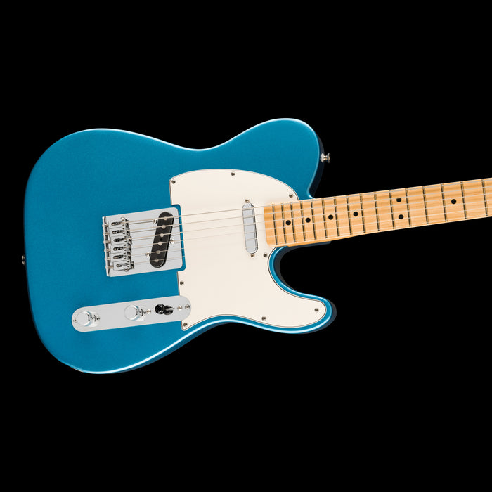 Fender 75th Anniversary Player II Baritone Telecaster Lake Placid Blue Closeup Body Right