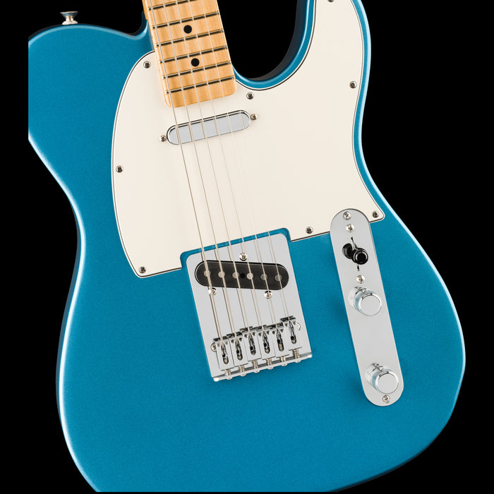 Fender 75th Anniversary Player II Baritone Telecaster Lake Placid Blue Front Body Detail 