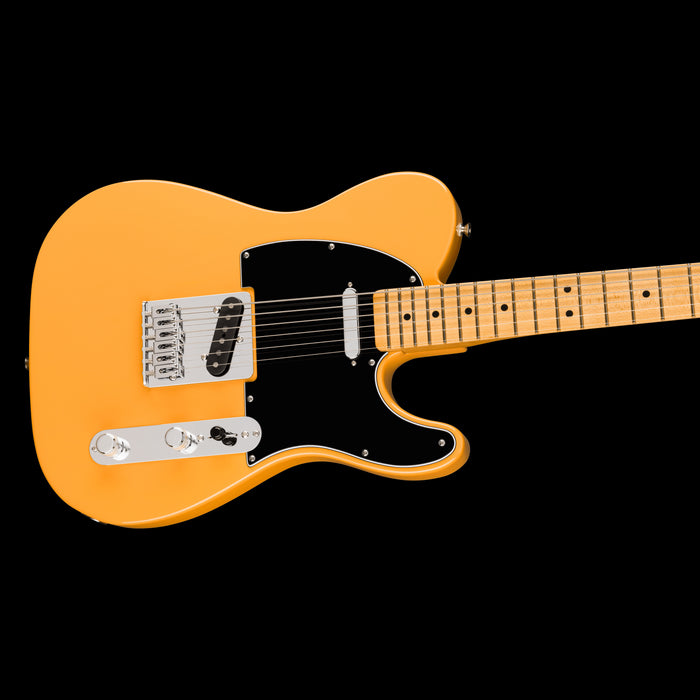 Fender 75th Anniversary Player II Baritone Telecaster Butterscotch Blonde Closeup Body Right 