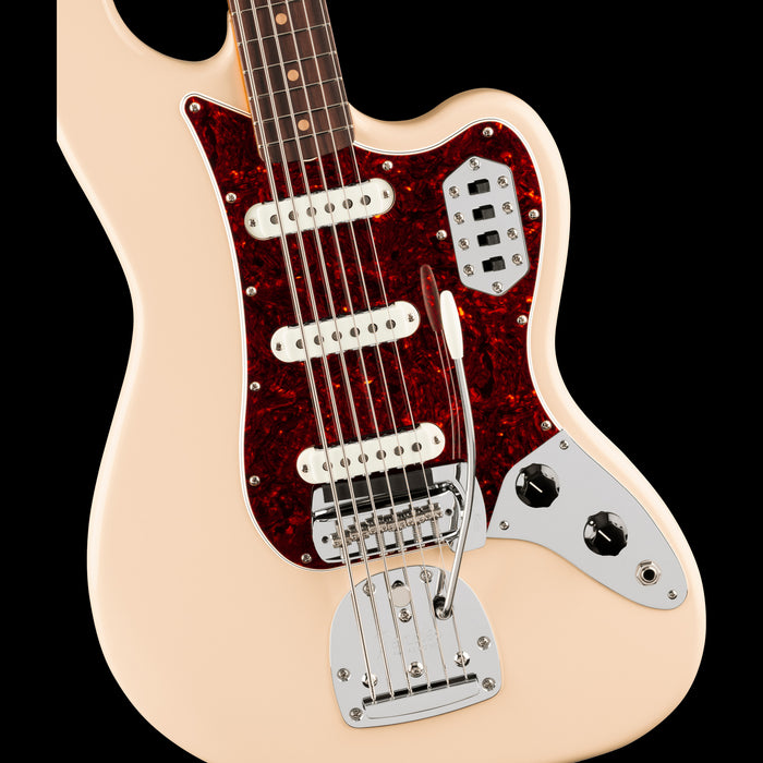 Fender Vintera III Early '60s Bass VI Olympic White Front Body Detail 