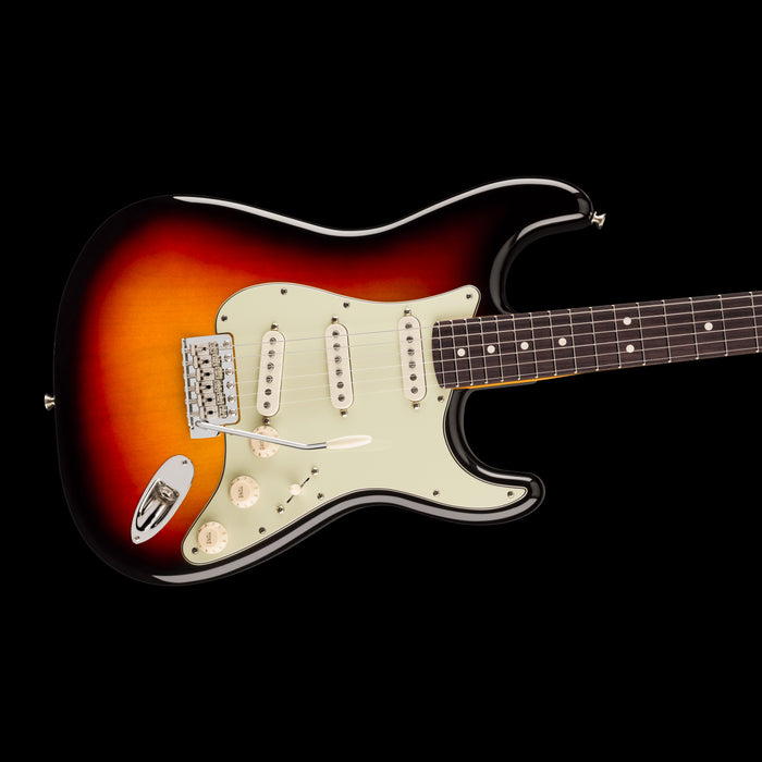 Fender Limited Edition American Professional Classic Silent System Stratocaster 3-Color Sunburst Closeup Body Right