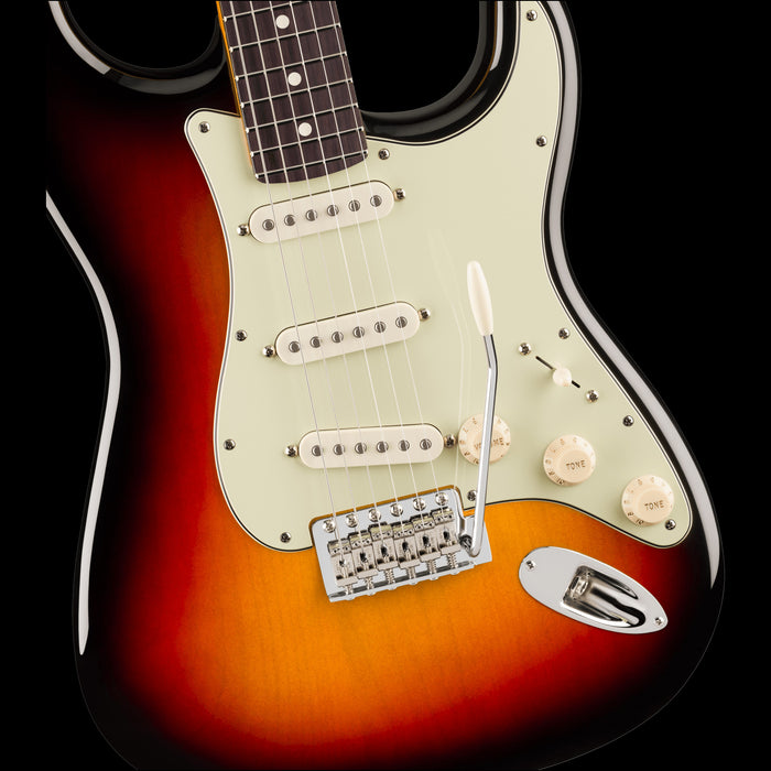 Fender Limited Edition American Professional Classic Silent System Stratocaster 3-Color Sunburst Front Body Detail 