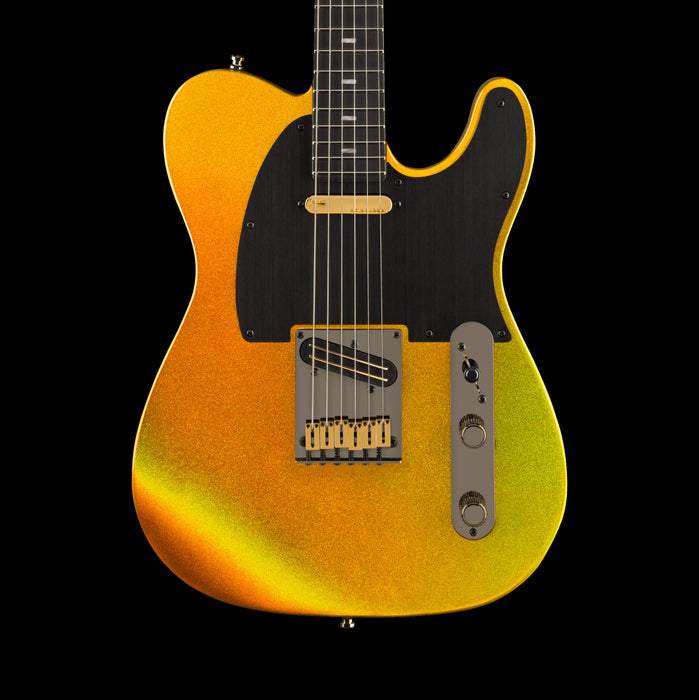 Fender 75th Anniversary American Ultra II Telecaster Liquid Gold Front Crop