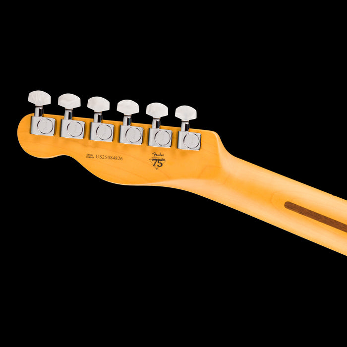 Fender 75th Anniversary American Professional Classic Cabronita Telecaster Ice Blue Metallic Headstock Back 