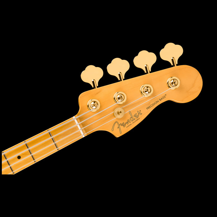 Fender 75th Anniversary American Professional PJ Bass 2-Color Sunburst Headstock Front 