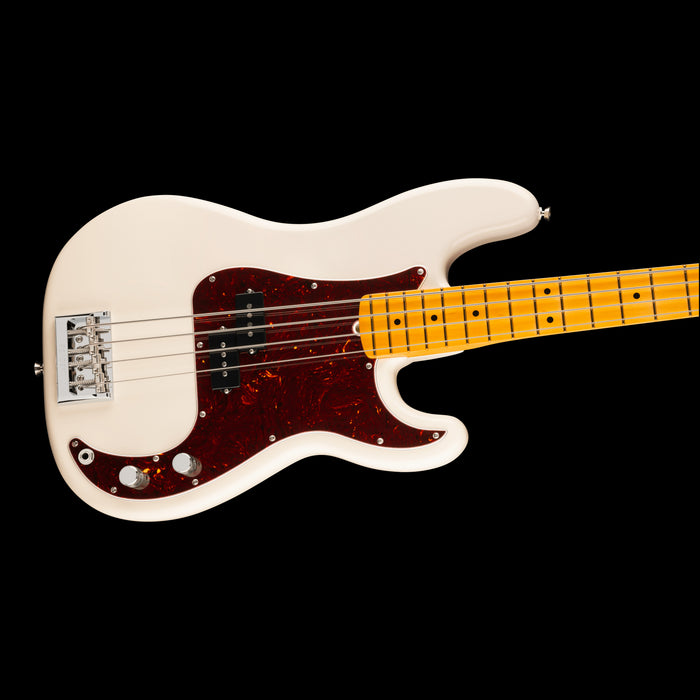 Fender American Professional Precision Bass Maple Olympic Whiteb Closeup Body Right 