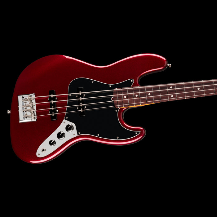 Fender American Professional Jazz Bass Rosewood Fingerboard Oxblood Closeup Body Right 