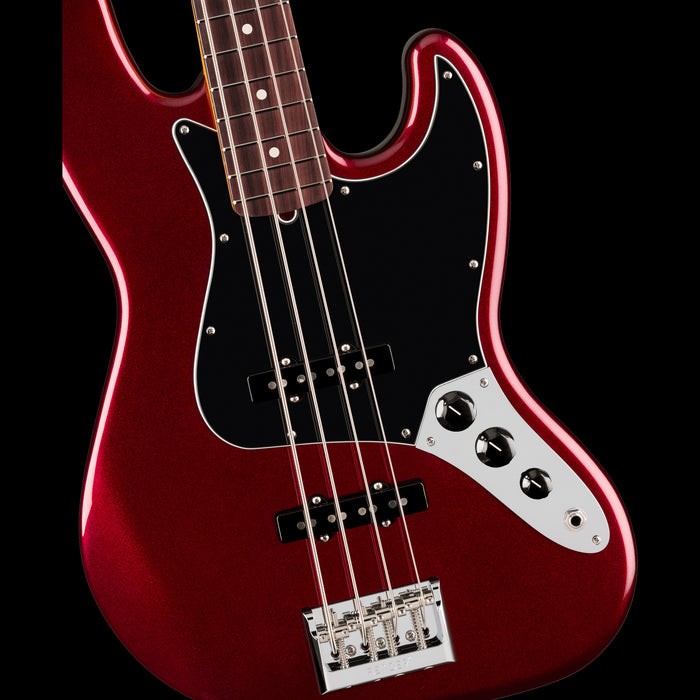 Fender American Professional Jazz Bass Rosewood Fingerboard Oxblood Front Body Detail 