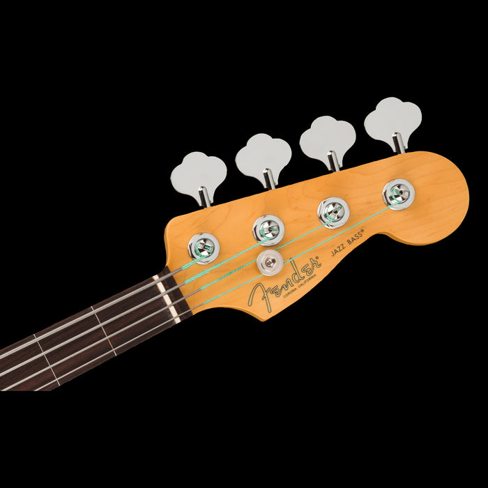 Fender American Professional II Jazz Bass Fretless Rosewood Fingerboard Dark Night Headstock 