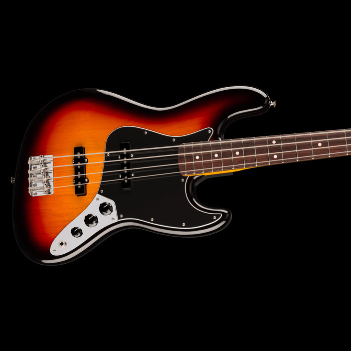 Fender American Professional Classic Jazz Bass Rosewood Fingerboard 3-Color Sunburst Closeup Body Right
