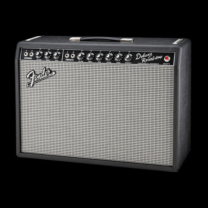 Fender 65 Deluxe Reverb Tube Guitar Amp Combo Front Angle Left