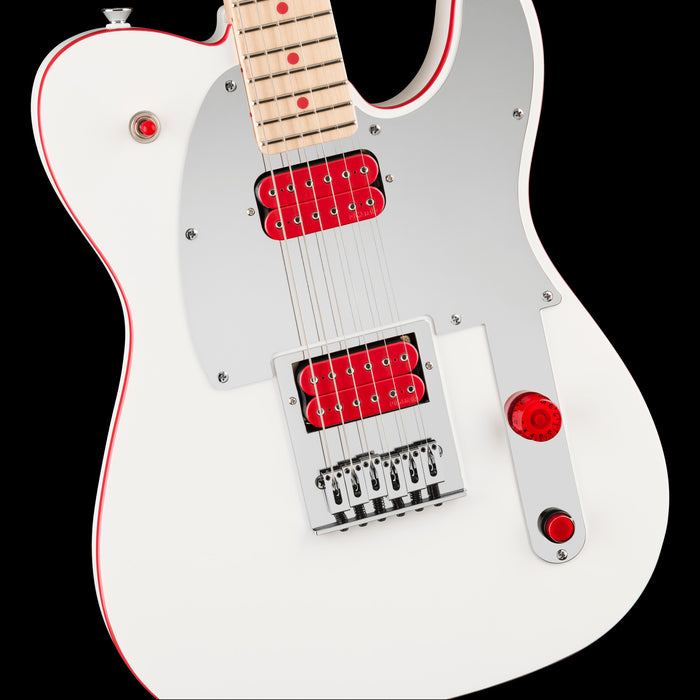 Fender John 5 Ghost Telecaster Arctic White Front Body Detail 