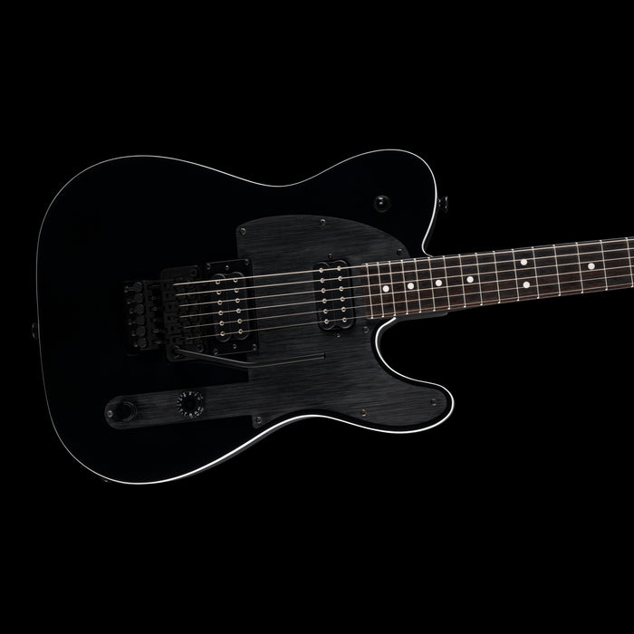 Fender John 5 Phantom Telecaster Black Closeup Body Right