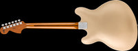Fender Tom DeLonge Starcaster Chrome Hardware Satin Shoreline Gold Back