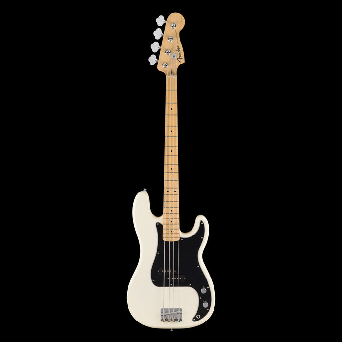 Fender Standard Precision Bass Maple Fingerboard Black Pickguard Olympic White Front