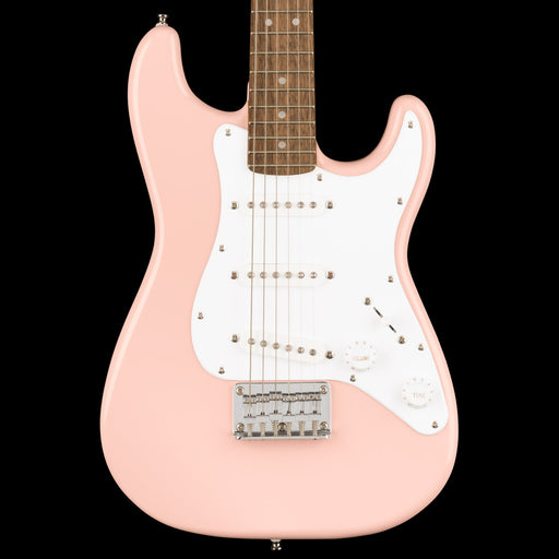 Squier Mini Stratocaster Laurel Fingerboard Shell Pink Electric Guitar Front Crop