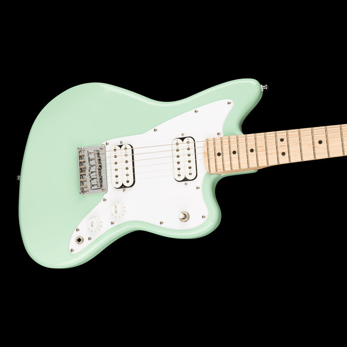 Squier Mini Jazzmaster HH Maple Fingerboard Surf Green Electric Guitar Contour Body Right