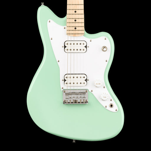 Squier Mini Jazzmaster HH Maple Fingerboard Surf Green Electric Guitar Front Crop