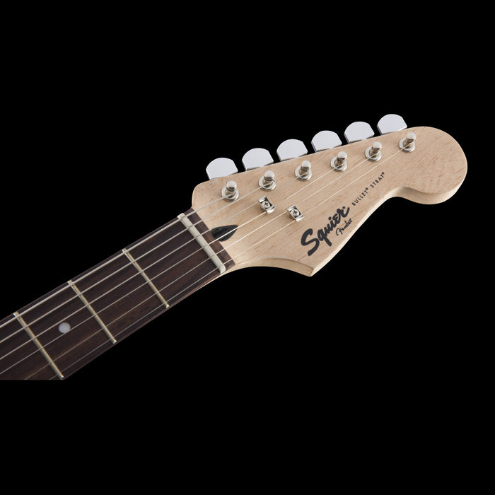 Squier Bullet Stratocaster HT Black Headstock Front 