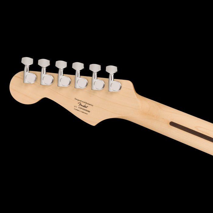 Squier Sonic Stratocaster Black Headstock Back 