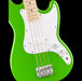 Squier FSR Sonic Bronco Bass Maple Fingerboard White Pickguard Lime Green Front Body Detail